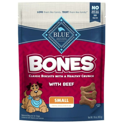 Blue Buffalo Classic Bone Biscuits with Beef Small - 16 oz