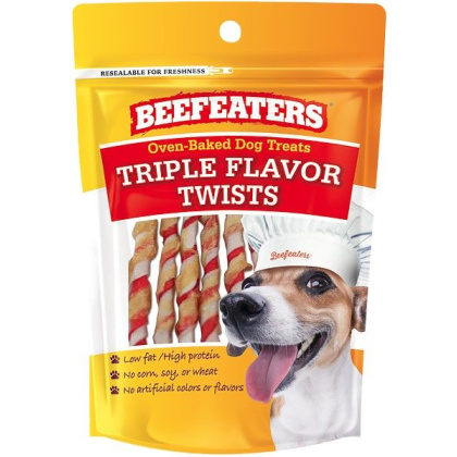 Beefeaters Oven Baked Triple Flavor Twists Dog Treat - 1.41 oz