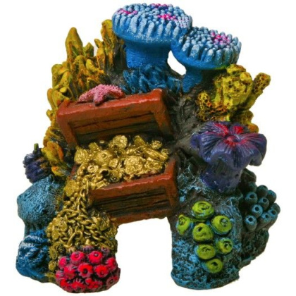 Blue Ribbon Exotic Environments Lost Treasure Reef Aquarium Ornament - 3\