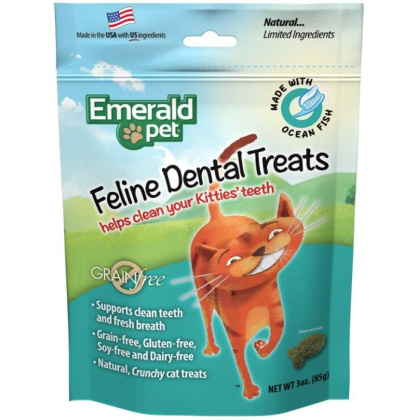 Emerald Pet Feline Dental Treats Ocean Fish Flavor - 3 oz