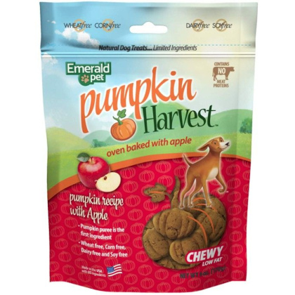 Emerald Pet Pumpkin Harvest Oven Baked Dog Treats with Apple - 6 oz