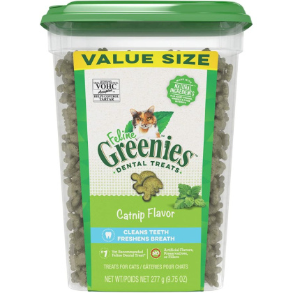Greenies Feline Natural Dental Treats Catnip Flavor - 9.75 oz