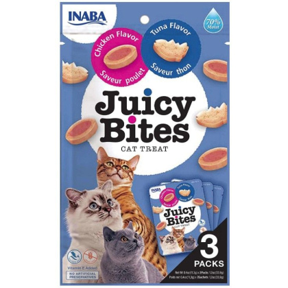 Inaba Juicy Bites Cat Treat Tuna and Chicken Flavor - 3 count
