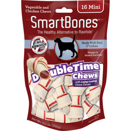 SmartBones DoubleTime Bone Chews for Dogs - Chicken - Mini - 16 Pack - (2.5\