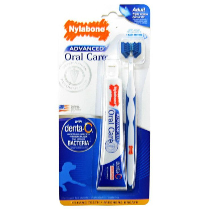 Nylabone Advanced Oral Care Triple Action Dog Dental Kit - Dog Dental Kit