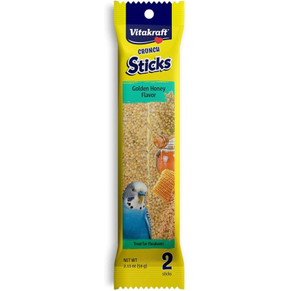 VitaKraft Honey Sticks for Parakeets - 2.11 oz (2 Pack)