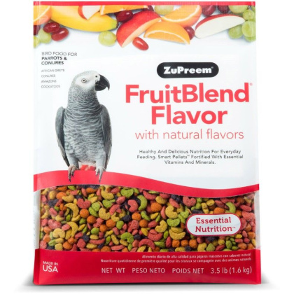 ZuPreem FruitBlend Flavor Bird Food for Parrots & Conures - 3.5 lbs