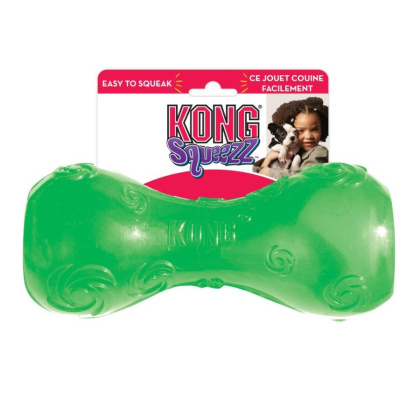 Kong Squeezz Dumbell Dog Toy - Small - (Assorted Colors)