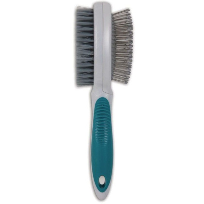 JW Pet Furbuster 2-In-1 Pin and Bristle Brush for Dogs - 1 count