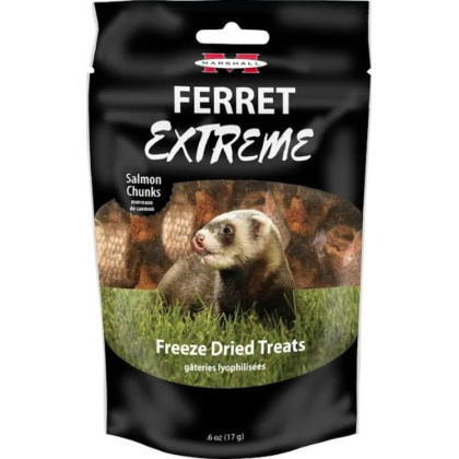 Marshall Ferret Extreme Salmon Chunks Freeze Dried Ferret Treat - .3 oz