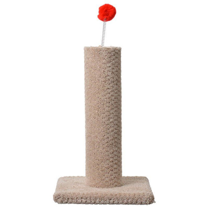 Classy Kitty Carpeted Cat Post with Spring Toy - 16\