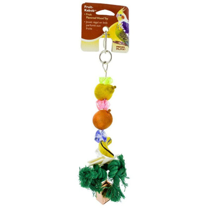 Penn Plax Bird Life Fruit-Kabob Wood Cockatiel Toy - 11\