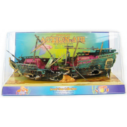 Penn Plax Action Air Shipwreck Aquarium Ornament - 10\