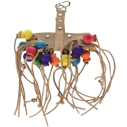 Penn Plax Bird Life Leather-Kabob Parrot Toy - 12\