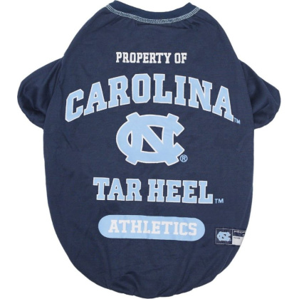 Pets First U of North Carolina Tee Shirt for Dogs and Cats - Medium