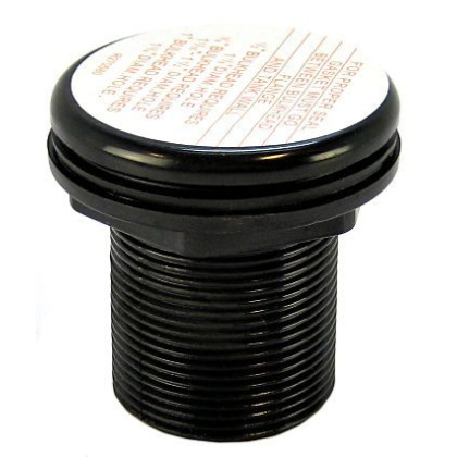 Lifegard Aquatics Double Threaded Bulkhead - Black - 1\