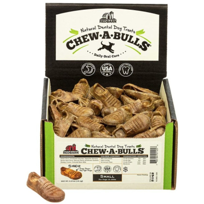 Redbarn Pet Products Chew-A-Bulls Shoe Dental Dog Treats Small - 75 count